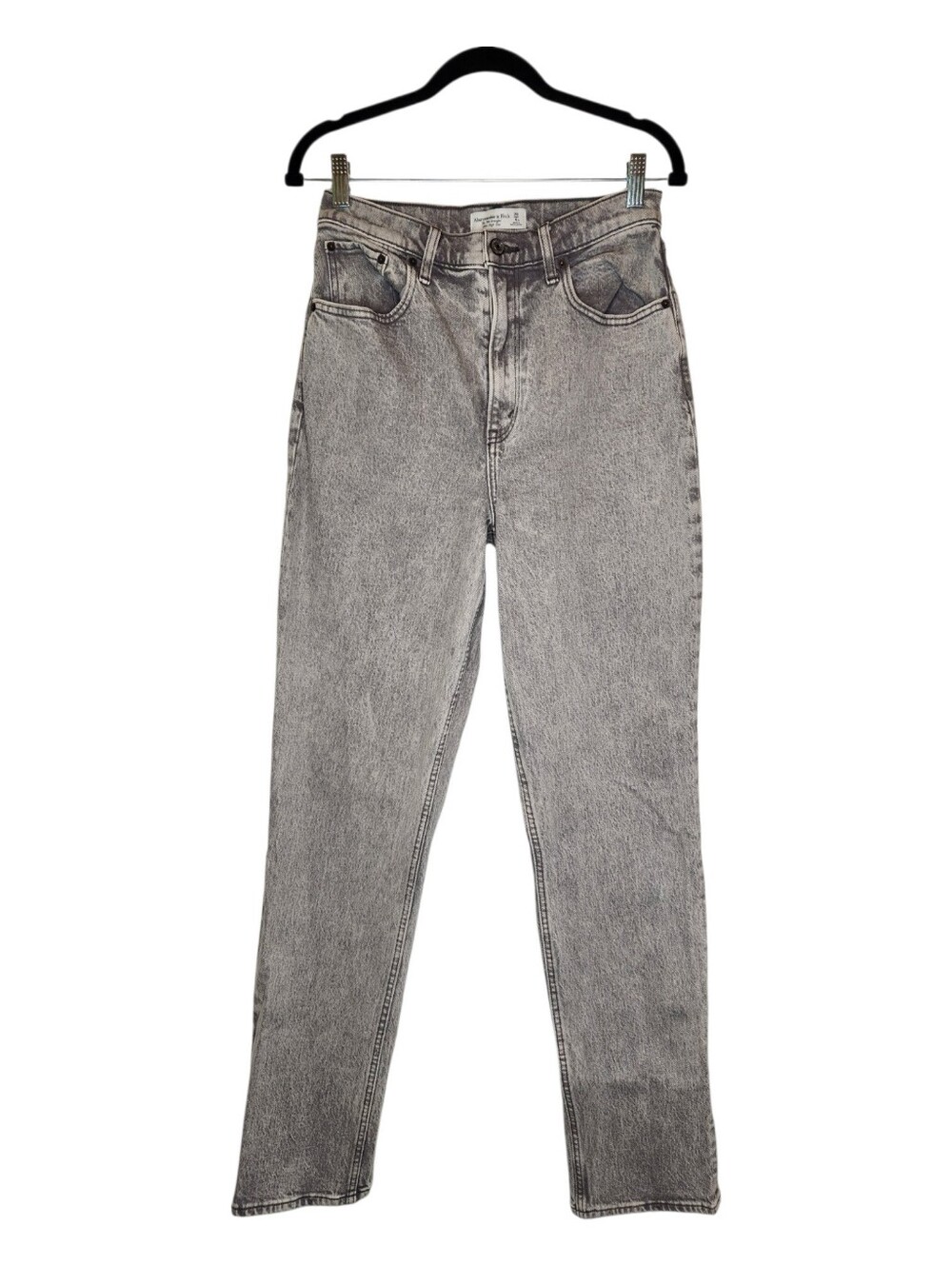 Abercrombie & Fitch 90s Straight Ultra High Rise Curve Love Gray Jeans 28/6 XL